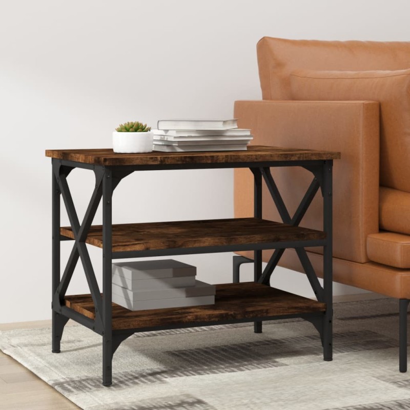 Tavolino da Salotto Rovere Fumo 55x38x45 cm Legno Multistrato Tavolino da Salotto Rovere Fumo 55x38x45 cm Legno Multistrato