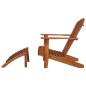 Sedia da Giardino Adirondack con Poggiapiedi Massello di Acacia Sedia da Giardino Adirondack con Poggiapiedi Massello di Acacia