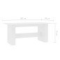Tavolo da Pranzo Bianco 180x90x76 cm in Legno Multistrato Tavolo da Pranzo Bianco 180x90x76 cm in Legno Multistrato