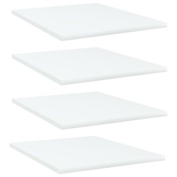 Ripiani per Libreria 4pz Bianchi 40x50x1,5cm Legno Multistrato