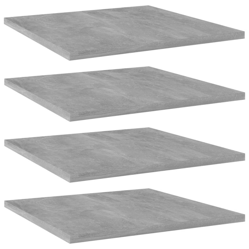 Ripiani per Libreria 4pz Grigio Cemento 40x40x1,5cm Multistrato Ripiani per Libreria 4pz Grigio Cemento 40x40x1,5cm Multistrato