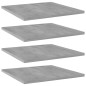 Ripiani per Libreria 4pz Grigio Cemento 40x40x1,5cm Multistrato Ripiani per Libreria 4pz Grigio Cemento 40x40x1,5cm Multistrato