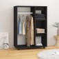 Armadio Nero 80x40x110 cm in Truciolato Armadio Nero 80x40x110 cm in Truciolato