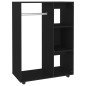 Armadio Nero 80x40x110 cm in Truciolato Armadio Nero 80x40x110 cm in Truciolato