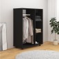 Armadio Nero 80x40x110 cm in Truciolato Armadio Nero 80x40x110 cm in Truciolato