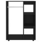 Armadio Nero 80x40x110 cm in Truciolato Armadio Nero 80x40x110 cm in Truciolato