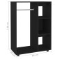 Armadio Nero 80x40x110 cm in Truciolato Armadio Nero 80x40x110 cm in Truciolato