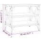 Tavolino da Salotto Rovere Fumo 55x38x45 cm Legno Multistrato Tavolino da Salotto Rovere Fumo 55x38x45 cm Legno Multistrato