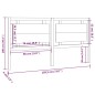 Testiera per Letto 185,5x4x100 cm in Legno Massello di Pino Testiera per Letto 185,5x4x100 cm in Legno Massello di Pino