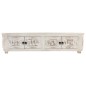 Mobile Porta TV Bianco 140x30x35 cm in Legno Massello di Mango Mobile Porta TV Bianco 140x30x35 cm in Legno Massello di Mango