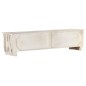 Mobile Porta TV Bianco 140x30x35 cm in Legno Massello di Mango Mobile Porta TV Bianco 140x30x35 cm in Legno Massello di Mango