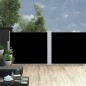 Tenda da Sole Laterale Retrattile Nera 140x1000 cm Tenda da Sole Laterale Retrattile Nera 140x1000 cm