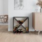 Portabottiglie Grigio 62x25x62 cm in Legno Massello di Pino Portabottiglie Grigio 62x25x62 cm in Legno Massello di Pino