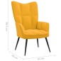 vidaXL Poltrona Relax Giallo Senape in Velluto vidaXL Poltrona Relax Giallo Senape in Velluto