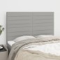 Testiere 4 pz Grigio Chiaro 72x5x78/88 cm in Tessuto Testiere 4 pz Grigio Chiaro 72x5x78/88 cm in Tessuto