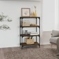 Libreria rovere marrone 60x33x100cm Legno Multistrato e Acciaio Libreria rovere marrone 60x33x100cm Legno Multistrato e Acciaio