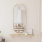 Specchio da Parete Dorato 30x70 cm Ovale
