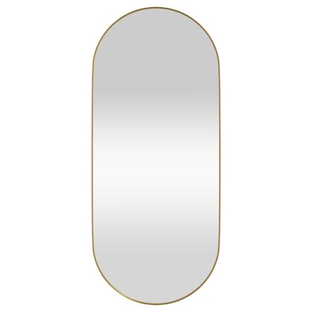 Specchio da Parete Dorato 30x70 cm Ovale