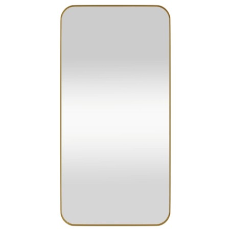 Specchio da Parete Dorato 40x80 cm Rettangolare