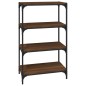 Libreria rovere marrone 60x33x100cm Legno Multistrato e Acciaio Libreria rovere marrone 60x33x100cm Legno Multistrato e Acciaio