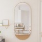 Specchio da Parete Dorato 40x90 cm Ovale