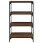 Libreria rovere marrone 60x33x100cm Legno Multistrato e Acciaio Libreria rovere marrone 60x33x100cm Legno Multistrato e Acciaio