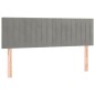 Testiere 2 pz Grigio Chiaro 72x5x78/88 cm in Velluto Testiere 2 pz Grigio Chiaro 72x5x78/88 cm in Velluto
