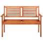 Panchina da Giardino 2 Posti e Cuscino 120cm Massello Eucalipto