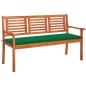 Panchina da Giardino 3 Posti e Cuscino 150cm Massello Eucalipto Panchina da Giardino 3 Posti e Cuscino 150cm Massello Eucalipto