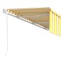 vidaXL Tenda Retrattile Automatica con Parasole 6x3m Gialla Bianca vidaXL Tenda Retrattile Automatica con Parasole 6x3m Gialla Bianca