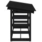 Portalegna Nero 108x64,5x78 cm in Legno Massello di Pino Portalegna Nero 108x64,5x78 cm in Legno Massello di Pino