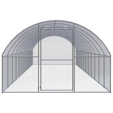 Pollaio per Esterni 3x12x2 m in Acciaio Zincato