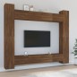 Set Mobili Porta TV 8pz Rovere Marrone in Legno Multistrato Set Mobili Porta TV 8pz Rovere Marrone in Legno Multistrato