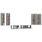 Set di Mobili Porta TV 6 pz Grigio Sonoma in Legno Multistrato Set di Mobili Porta TV 6 pz Grigio Sonoma in Legno Multistrato