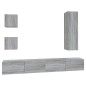 vidaXL Set di Mobili Porta TV 5 pz Grigio Sonoma in Legno Multistrato vidaXL Set di Mobili Porta TV 5 pz Grigio Sonoma in Legno Multistrato