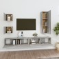 vidaXL Set di Mobili Porta TV 5 pz Grigio Sonoma in Legno Multistrato vidaXL Set di Mobili Porta TV 5 pz Grigio Sonoma in Legno Multistrato