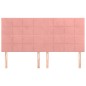 Testiera 4 pz Rosa 80x5x78/88 cm in Velluto