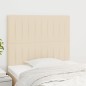 Testiera 2 pz Crema 100x5x78/88 cm in Tessuto Testiera 2 pz Crema 100x5x78/88 cm in Tessuto