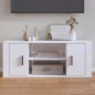 Mobile Porta TV Bianco Lucido 100x35x40 cm in Legno Multistrato Mobile Porta TV Bianco Lucido 100x35x40 cm in Legno Multistrato