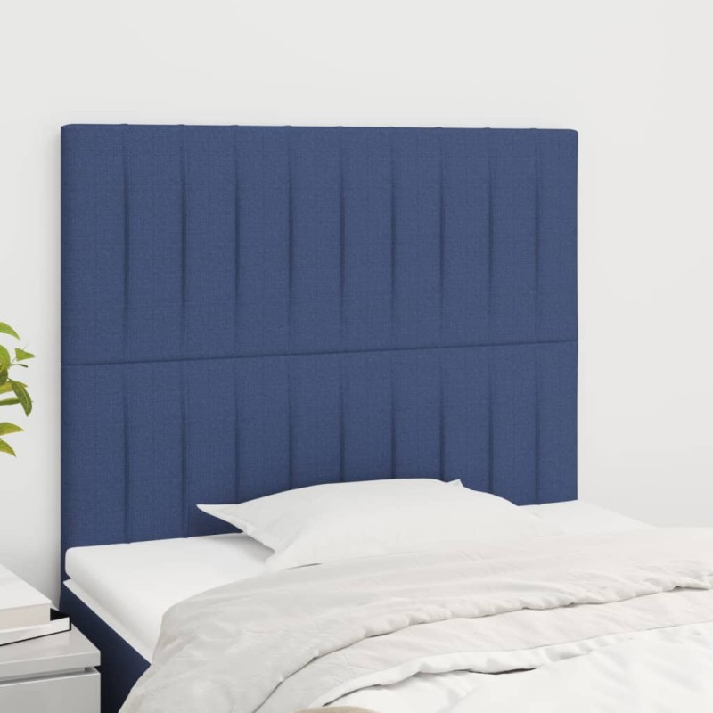Testiera 2 pz Blu 80x5x78/88 cm in Tessuto Testiera 2 pz Blu 80x5x78/88 cm in Tessuto