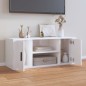 Mobile Porta TV Bianco Lucido 100x35x40 cm in Legno Multistrato Mobile Porta TV Bianco Lucido 100x35x40 cm in Legno Multistrato