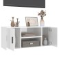Mobile Porta TV Bianco Lucido 100x35x40 cm in Legno Multistrato Mobile Porta TV Bianco Lucido 100x35x40 cm in Legno Multistrato