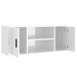 Mobile Porta TV Bianco Lucido 100x35x40 cm in Legno Multistrato Mobile Porta TV Bianco Lucido 100x35x40 cm in Legno Multistrato