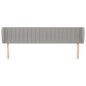 Testiera ad Orecchio Grigio Chiaro 163x23x78/88 cm in Tessuto Testiera ad Orecchio Grigio Chiaro 163x23x78/88 cm in Tessuto