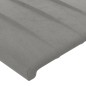 Testiera ad Orecchio Grigio Chiaro 147x23x78/88 cm in Velluto Testiera ad Orecchio Grigio Chiaro 147x23x78/88 cm in Velluto
