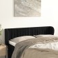 Testiera ad Orecchio Nera 147x23x78/88 cm in Velluto Testiera ad Orecchio Nera 147x23x78/88 cm in Velluto