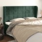 Testiera ad Orecchio Verde Scuro 183x23x118/128cm in Velluto Testiera ad Orecchio Verde Scuro 183x23x118/128cm in Velluto