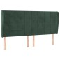Testiera ad Orecchio Verde Scuro 183x23x118/128cm in Velluto Testiera ad Orecchio Verde Scuro 183x23x118/128cm in Velluto