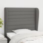 Testiera ad Orecchio Grigio Scuro 83x23x118/128 cm in Tessuto Testiera ad Orecchio Grigio Scuro 83x23x118/128 cm in Tessuto