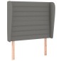 Testiera ad Orecchio Grigio Scuro 83x23x118/128 cm in Tessuto Testiera ad Orecchio Grigio Scuro 83x23x118/128 cm in Tessuto
